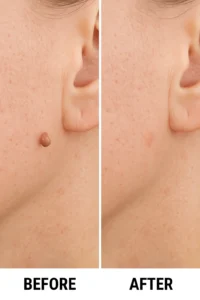 Skin tags removal Chippenham before and after