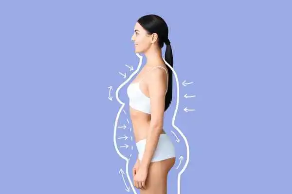 image of woman experiencing fat reduction treatment Chippenham