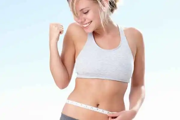 woman happy after fat reduction treatment Chippenham
