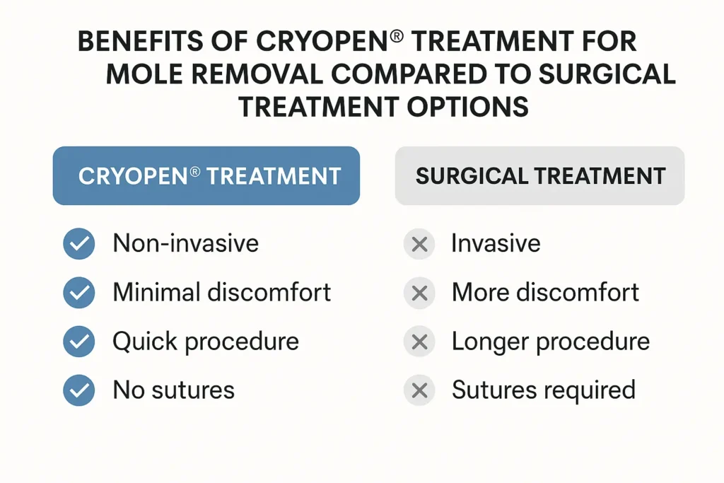 Benefits of facial mole removal Chippenham - call our team today to book a consultation